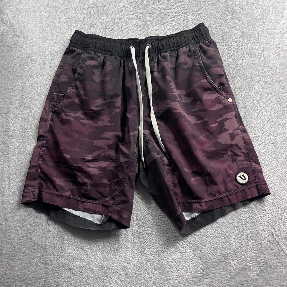 Vuori HardKore Short Lined Black Riptide Camo Mens Size Medium Athletic Training